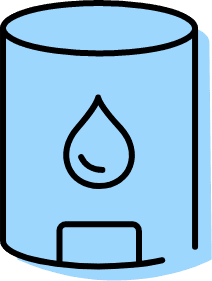 Water heater services icon.