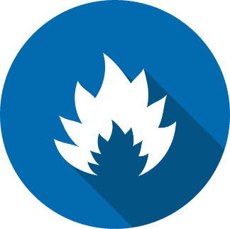 Heating services icon for boilers, furnaces, and more.